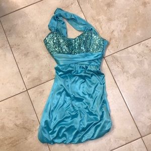 Aqua bubble dress